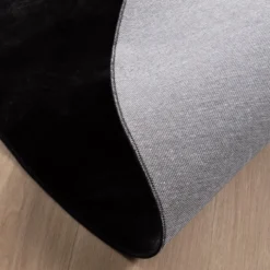 Flauschiger Teppich Rund - Cozy Schwarz
