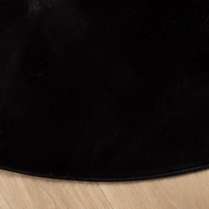 Flauschiger Teppich Rund - Cozy Schwarz