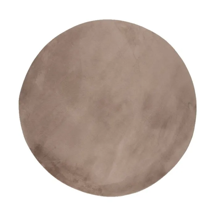 Flauschiger Teppich Rund - Cozy Taupe