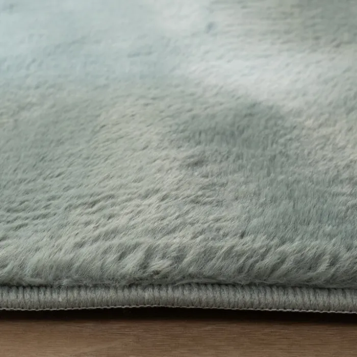 Flauschiger Teppich Rund - Cozy Grün