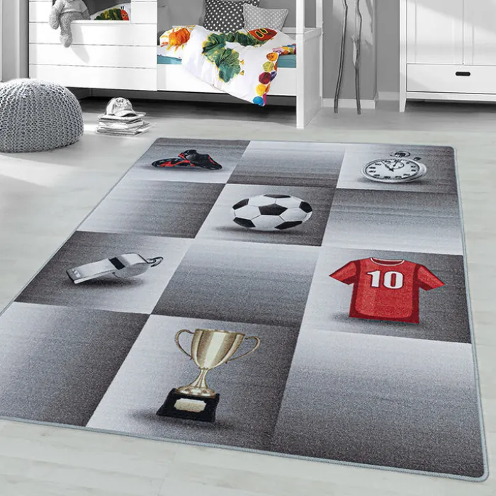 Fußballteppich - Pleun Champion Grau