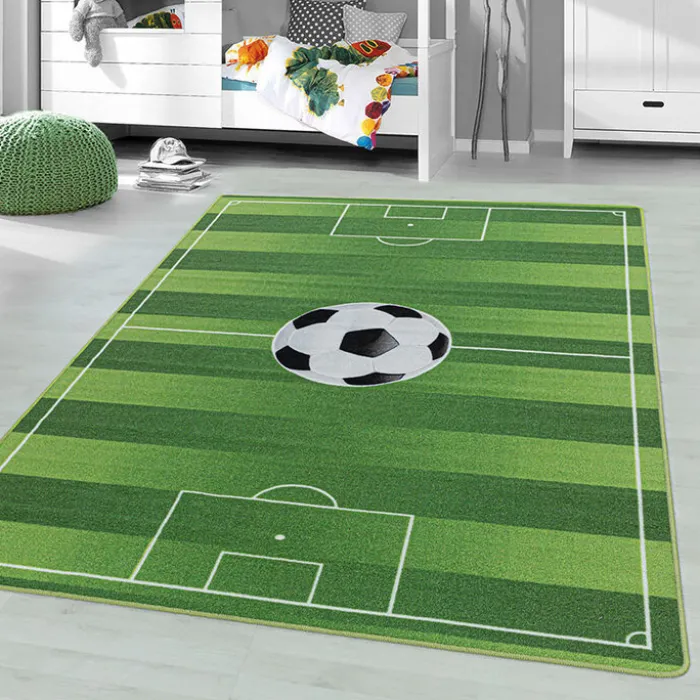 Fußballteppich - Pleun Fußballfeld Grün