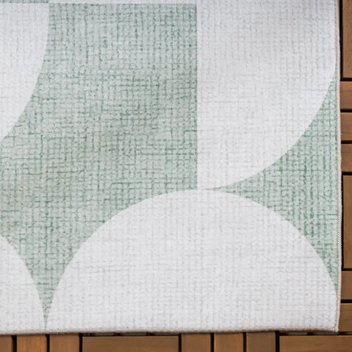 Gartenteppich Abstrakt - Groovy Tiles Grün