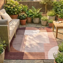 Gartenteppich Abstrakt - Groovy Shapes Creme Terra