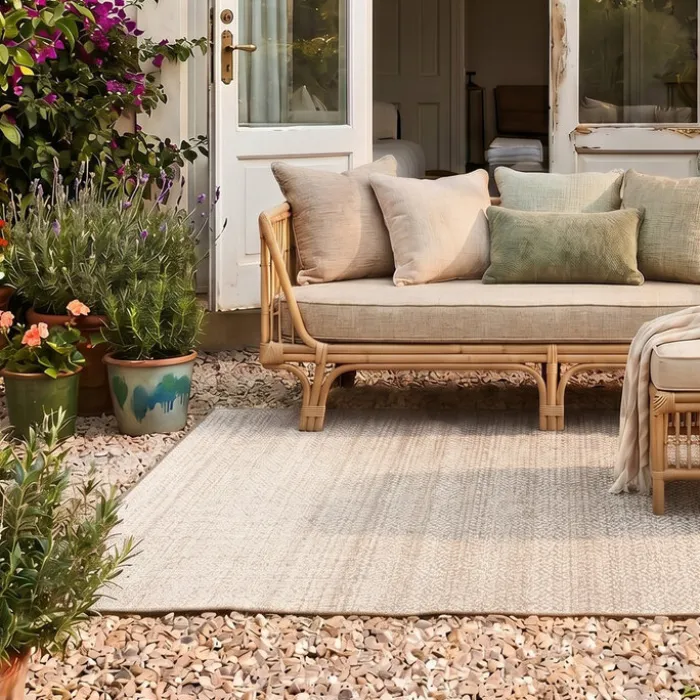 Garten Teppich - Nusa Lines Beige