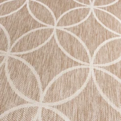 Geometrischer Outdoor Teppich - Faro Ripple Beige