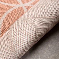 Geometrischer Outdoor Teppich - Faro Ripple Rosa