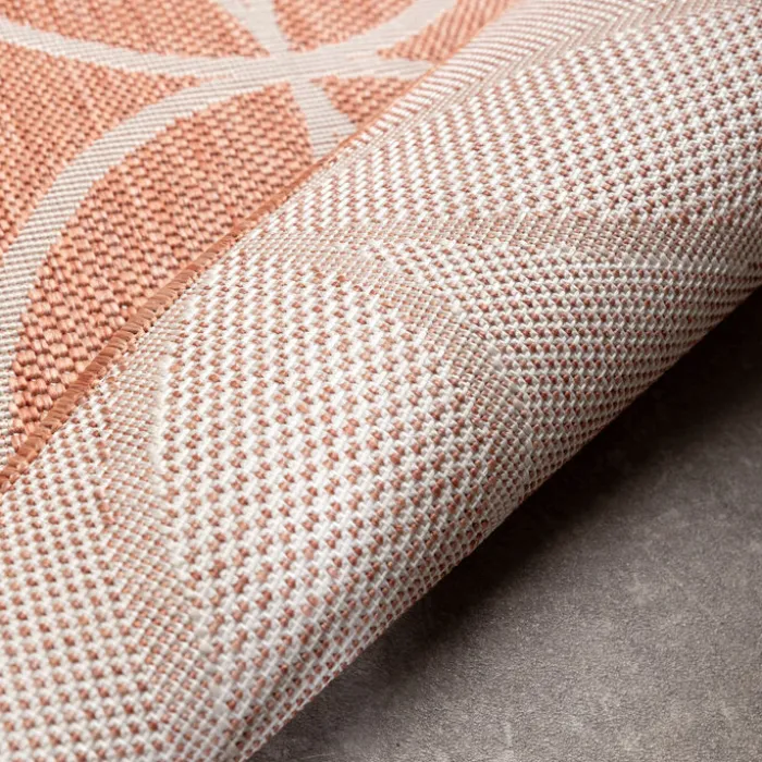 Geometrischer Outdoor Teppich - Faro Ripple Rosa