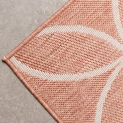 Geometrischer Outdoor Teppich - Faro Ripple Rosa