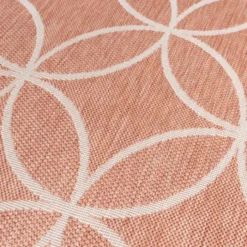 Geometrischer Outdoor Teppich - Faro Ripple Rosa