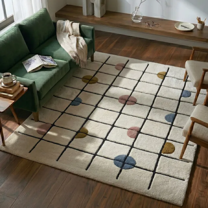 Geometrischer Teppich - Brunello Circles Bunt