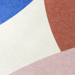Geometrischer Teppich - Swing Circles Blau Rosa