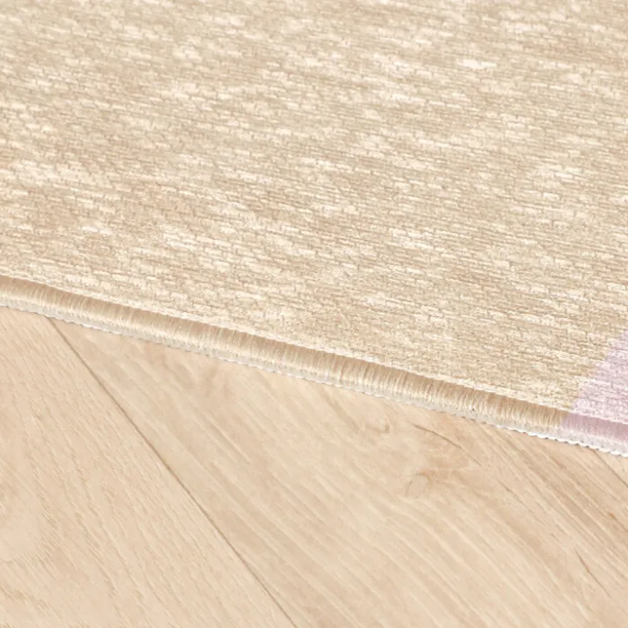 Geometrischer Teppich - Swing Circles Blau Rosa