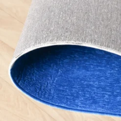 Geometrischer Teppich - Swing Circles Blau