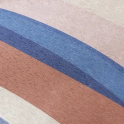 Geometrischer Teppich - Swing Waves Blau Rosa