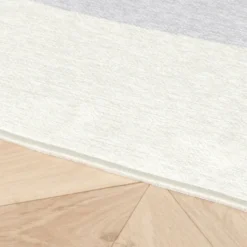 Geometrischer Teppich - Swing Waves Blau