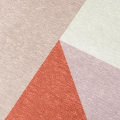 Geometrischer Teppich - Swing Shapes Blau Rosa