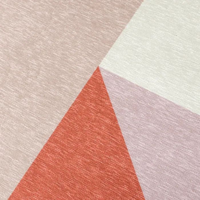 Geometrischer Teppich - Swing Shapes Blau Rosa