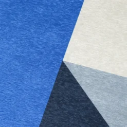 Geometrischer Teppich - Swing Shapes Blau