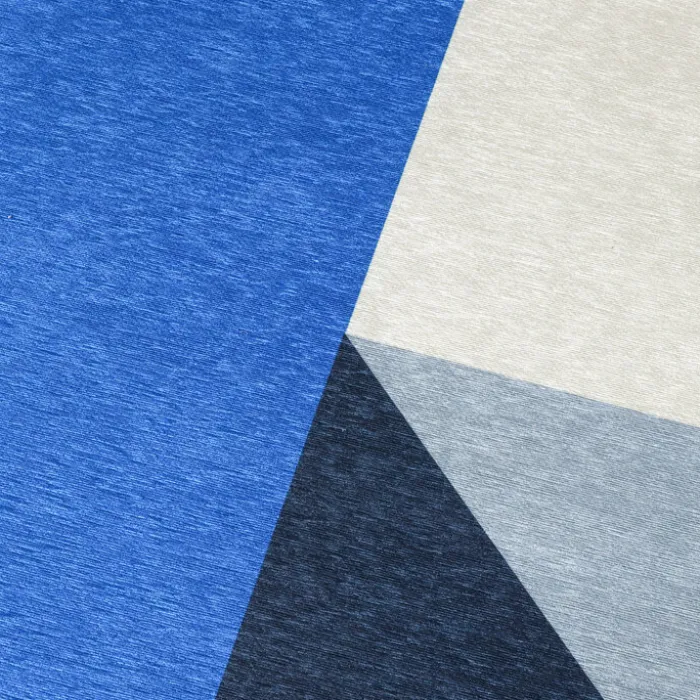 Geometrischer Teppich - Swing Shapes Blau