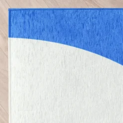 Geometrischer Teppich - Swing Shapes Blau