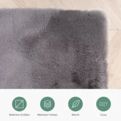 Hochflor Läufer - Comfy Supreme Anthrazit