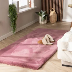 Hochflor Läufer - Comfy Supreme Dunkelrosa