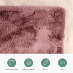 Hochflor Läufer - Comfy Supreme Dunkelrosa