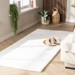 Hochflor Läufer - Comfy Supreme Weiß