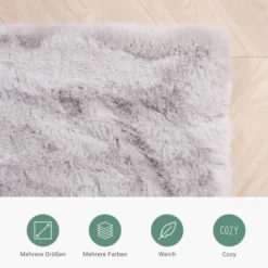 Hochflor Läufer - Comfy Supreme Grau
