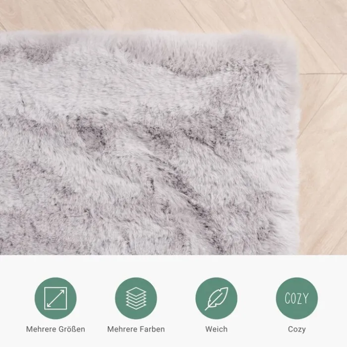 Hochflor Läufer - Comfy Supreme Grau