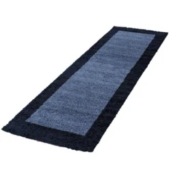 Hochflor Läufer - Edge Blau - 80x250cm
