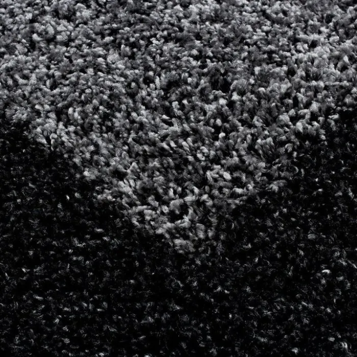 Hochflor Läufer - Edge Schwarz - 80x250cm