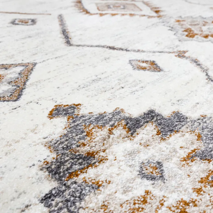 Hochflor Teppich - Blend Aztec Creme Bunt