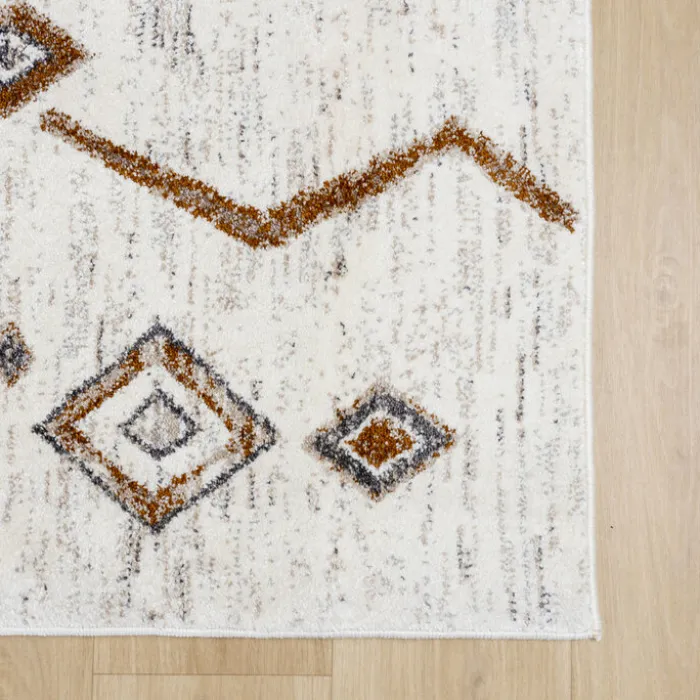 Hochflor Teppich - Blend Aztec Creme Bunt