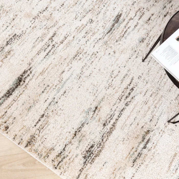 Hochflor Teppich - Blend Creme Blau