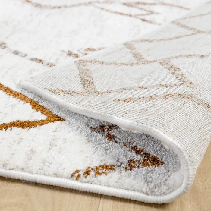 Hochflor Teppich - Blend Diamond Creme Bunt