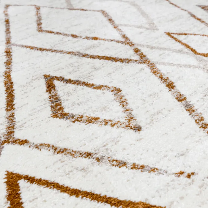 Hochflor Teppich - Blend Diamond Creme Bunt