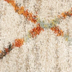 Hochflor Teppich - Blend Lines Creme Bunt