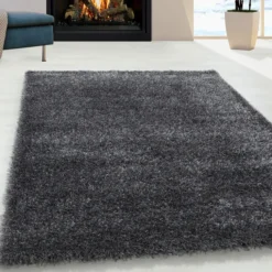 Hochflor Teppich - Blushy Dunkelgrau