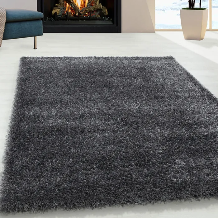 Hochflor Teppich - Blushy Dunkelgrau