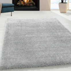Hochflor Teppich - Blushy Hellgrau
