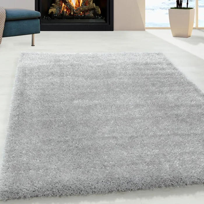 Hochflor Teppich - Blushy Hellgrau