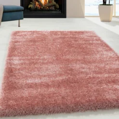 Hochflor Teppich - Blushy Rosa