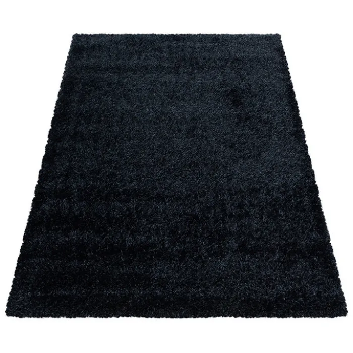 Hochflor Teppich - Blushy Schwarz Meliert