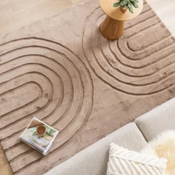 Hochflor Teppich - Carvy Arches Taupe