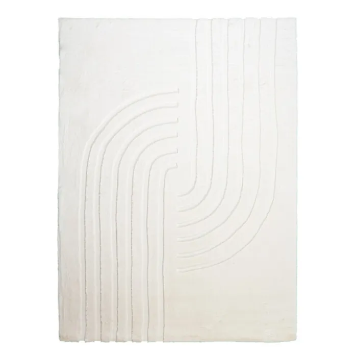 Hochflor Teppich - Carvy Curves Creme