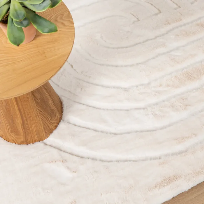 Hochflor Teppich - Carvy Curves Creme