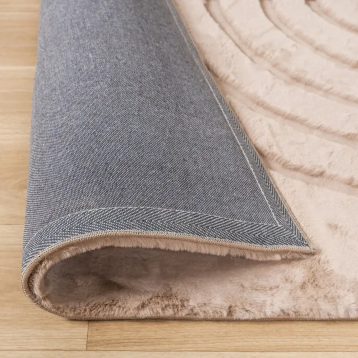 Hochflor Teppich - Carvy Curves Taupe