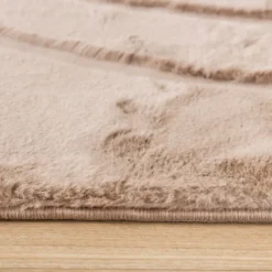Hochflor Teppich - Carvy Curves Taupe